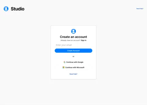 Create an account
