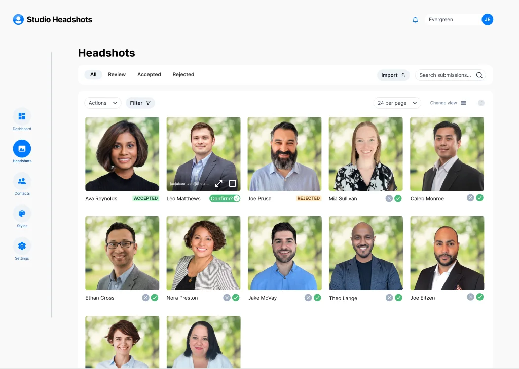 Studio Headshots: every submission