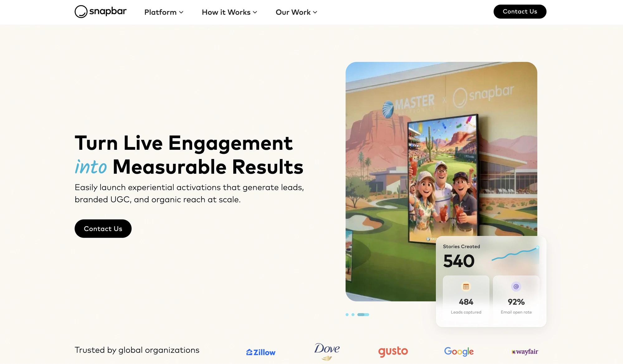 Snapbar marketing website